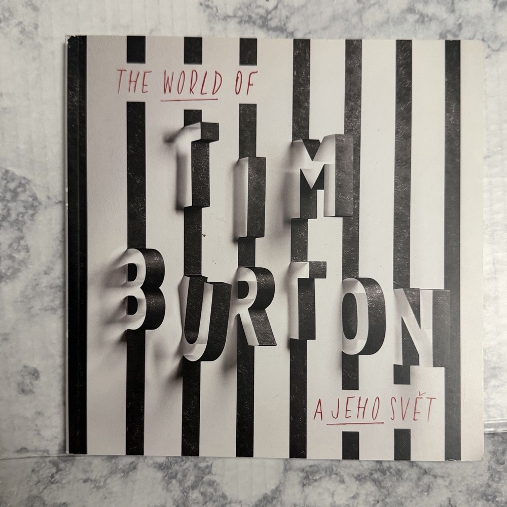 Tim Burton Exhibition Catalog Book Prague English & Czech Softcover Art Drawings